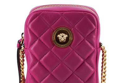 Purple Quilted Nappa Leather Mini Crossbody bag