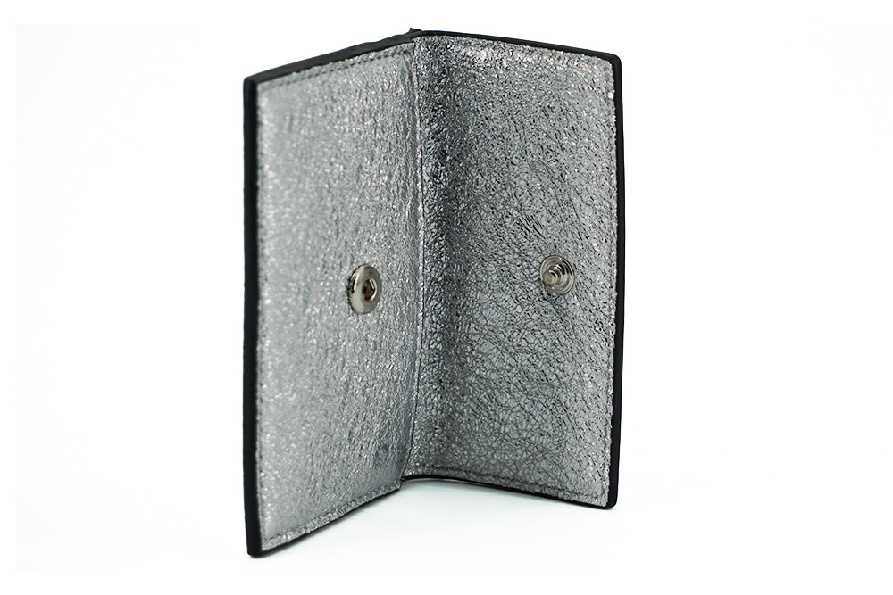 Silver Leather Neck Wearing Card Case