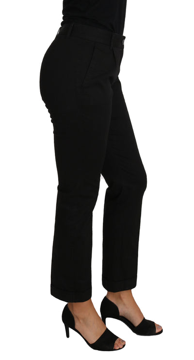 Black Dress Cropped Straight Straight Pants