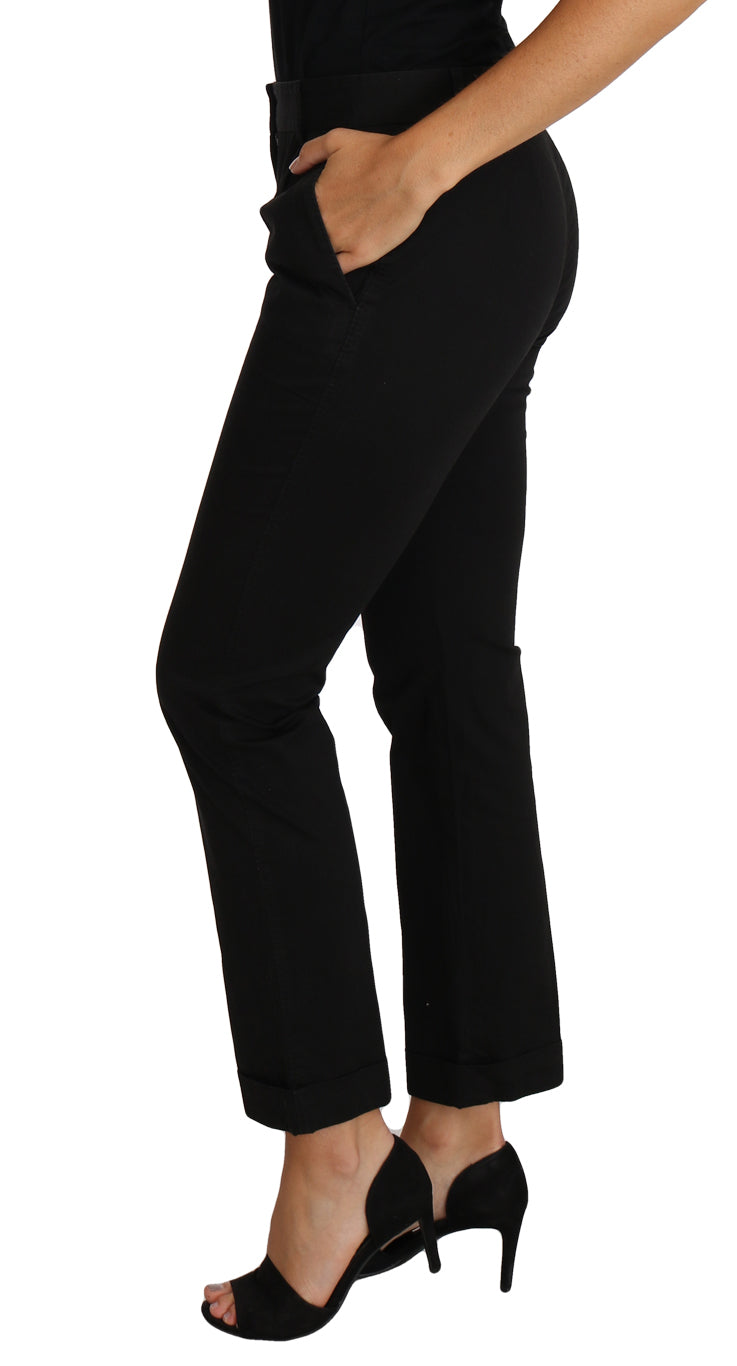 Black Dress Cropped Straight Straight Pants