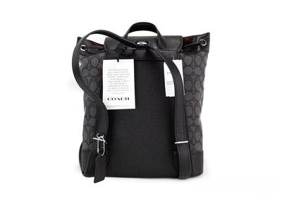 Dempsey Black Smoke Signature Jacquard Canvas Logo Patch Backpack