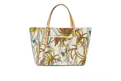 Emerson Small Climbing Palms Printed Canvas Tote Handbag