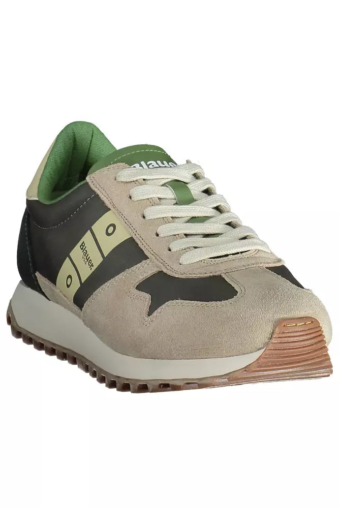 Beige Polyester Sneaker