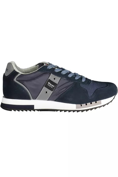 Blue Polyester Sneaker