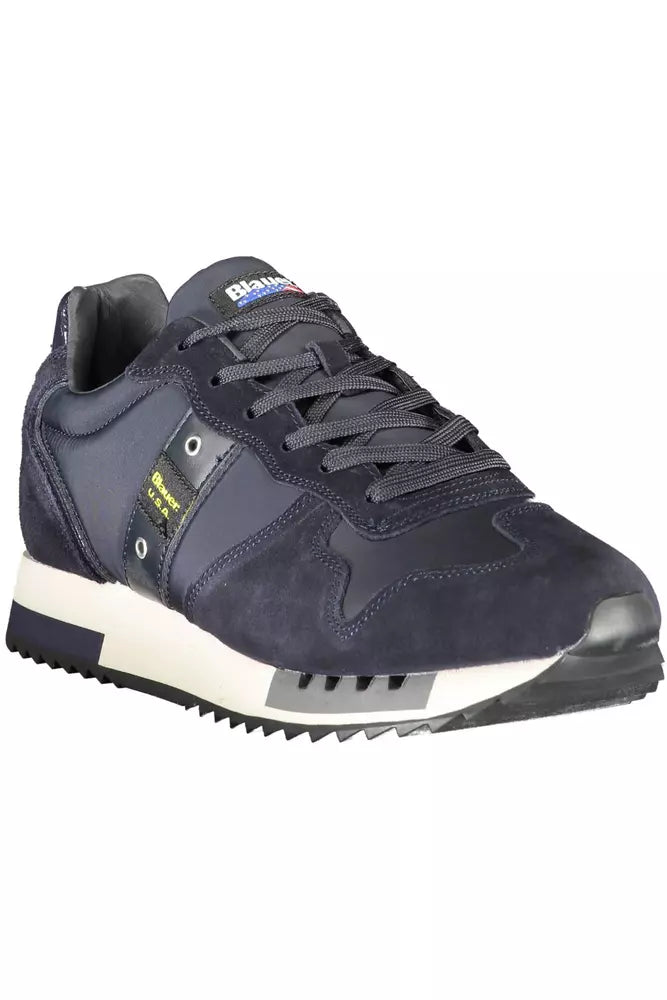 Blue Polyester Sneaker