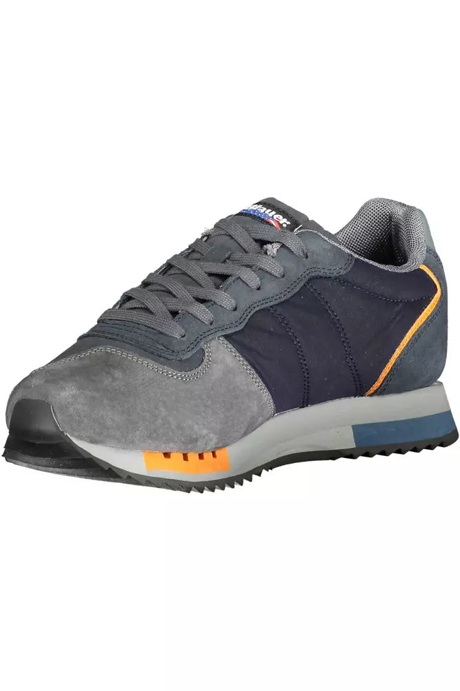 Blue Polyester Sneaker