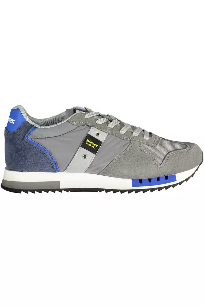 Gray Polyester Sneaker