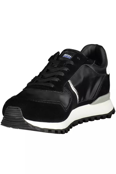 Black Polyester Sneaker