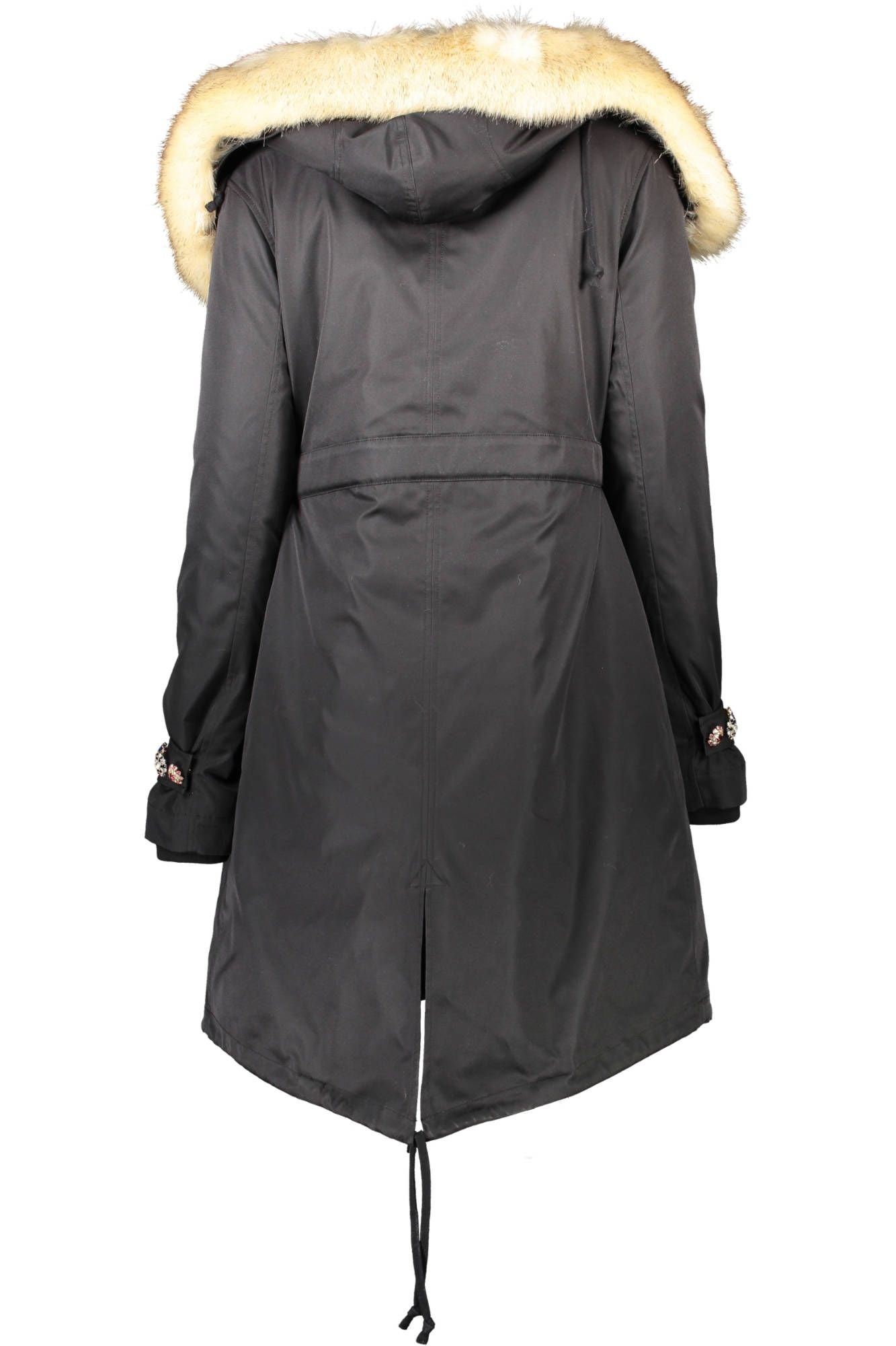 Black Polyester Jackets & Coat