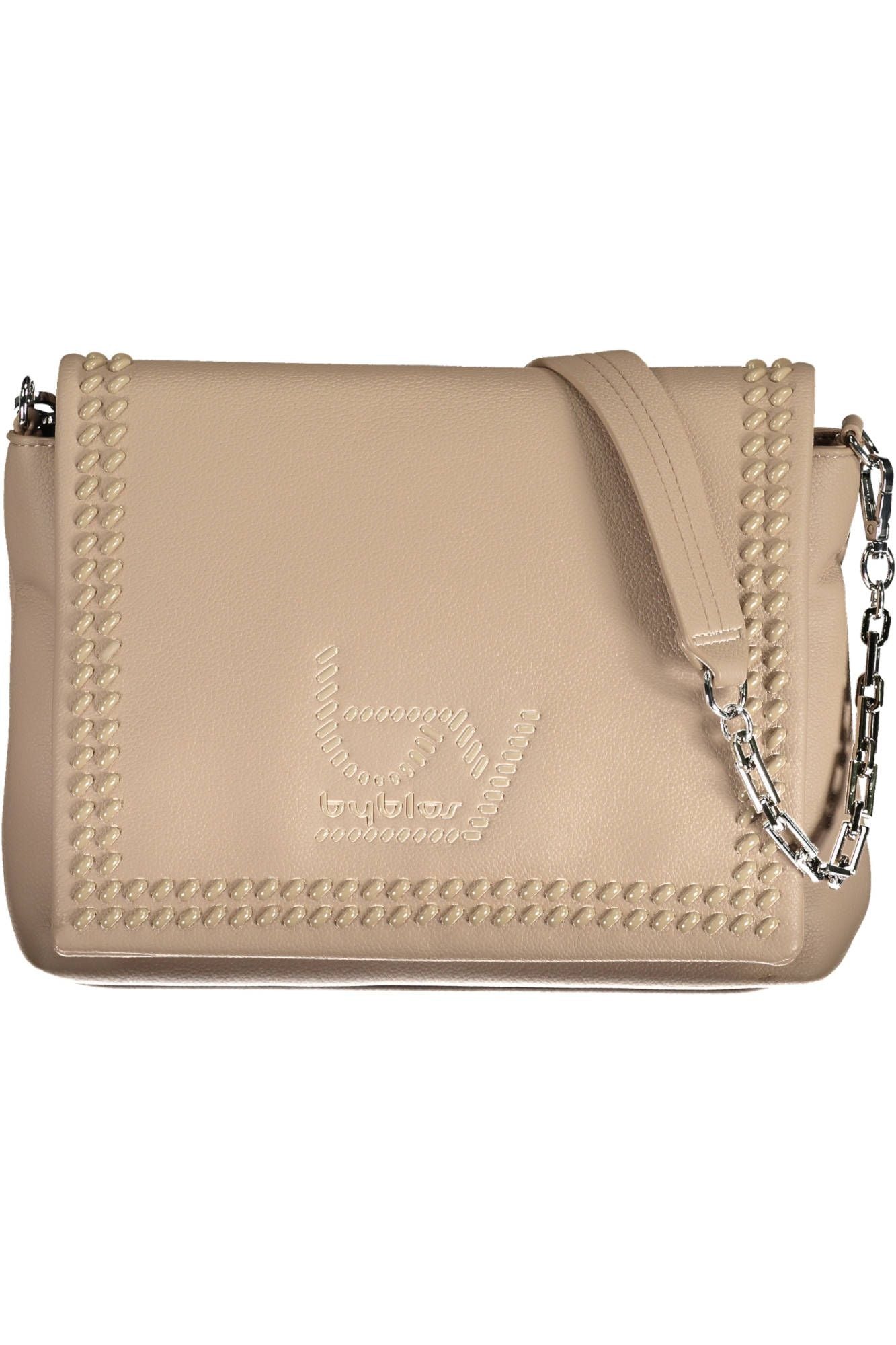 Beige Polyurethane Handbag