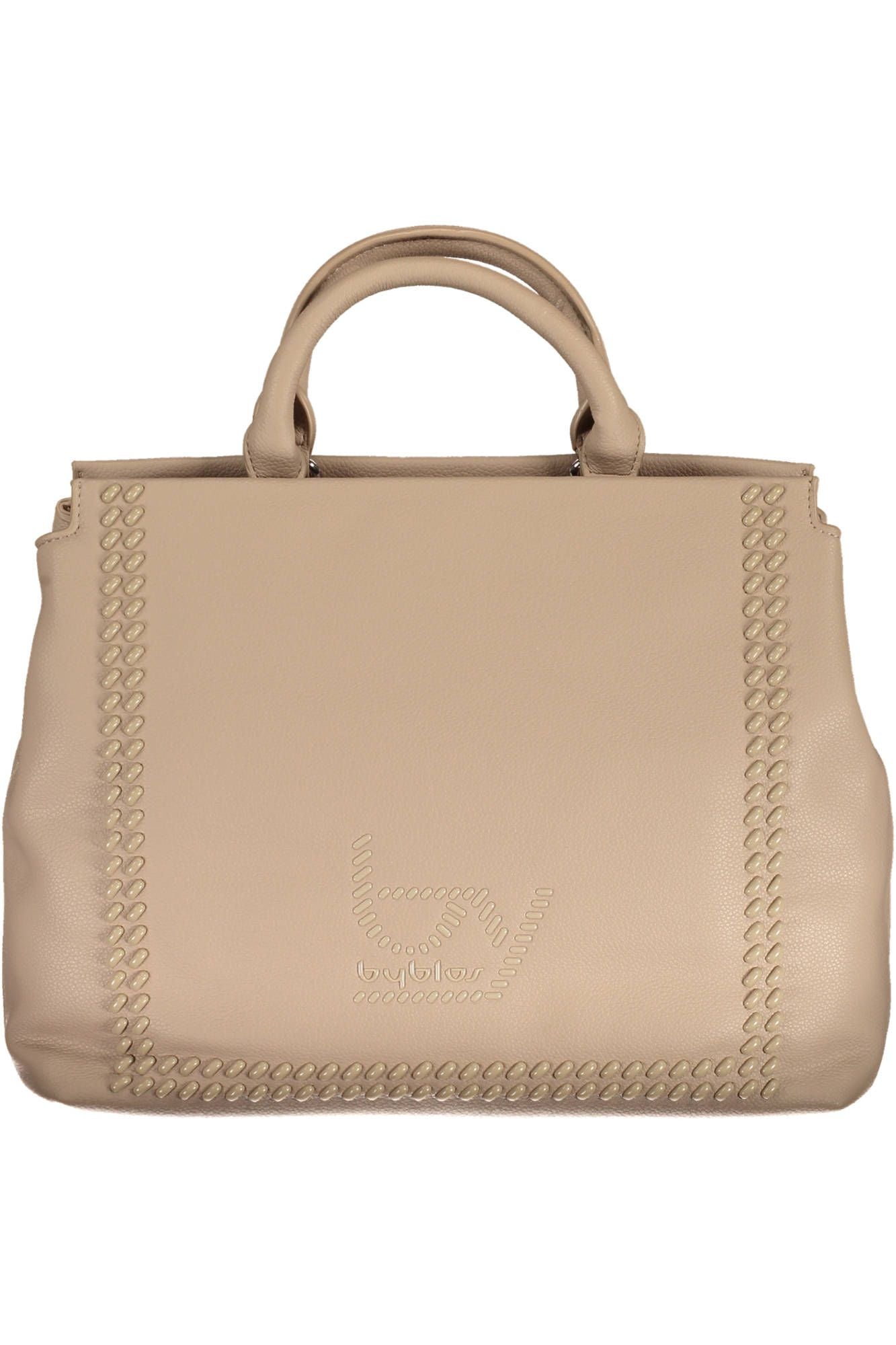 Beige Polyurethane Handbag