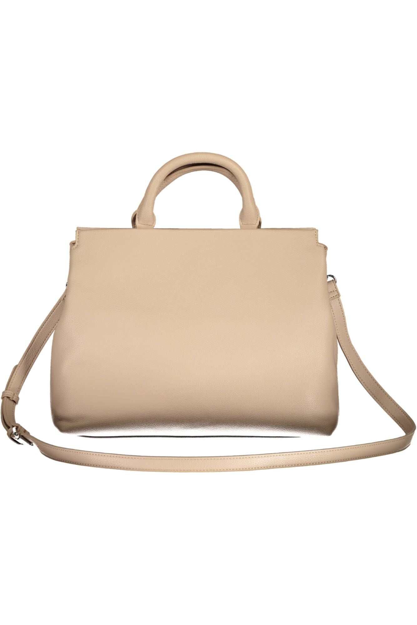 Beige Polyurethane Handbag