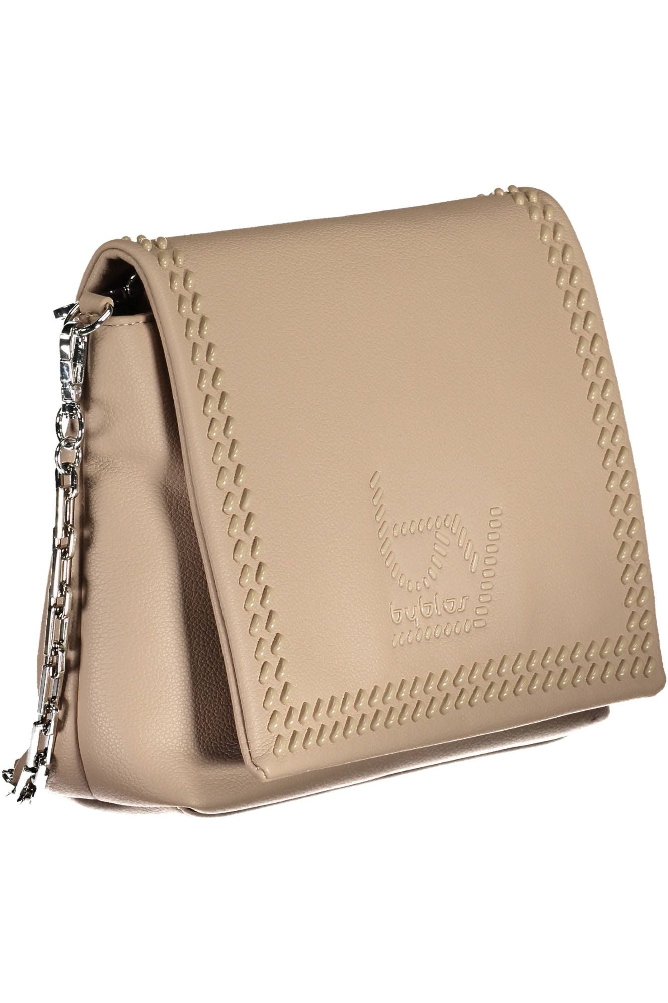 Beige Polyurethane Handbag