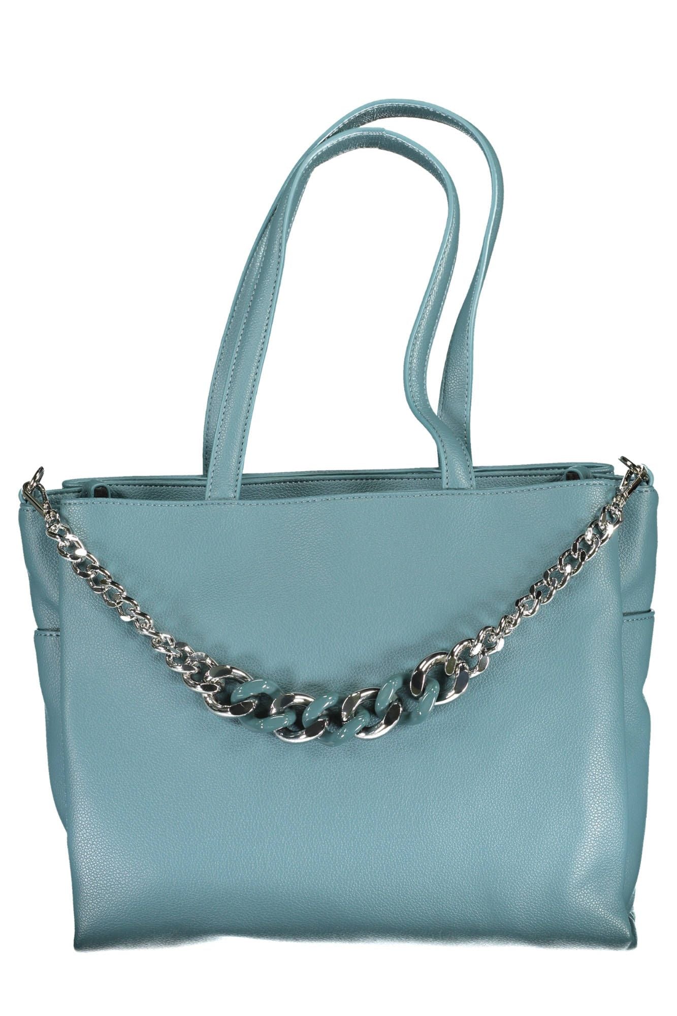 Blue Polyurethane Handbag