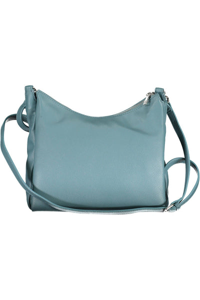 Blue Polyurethane Handbag