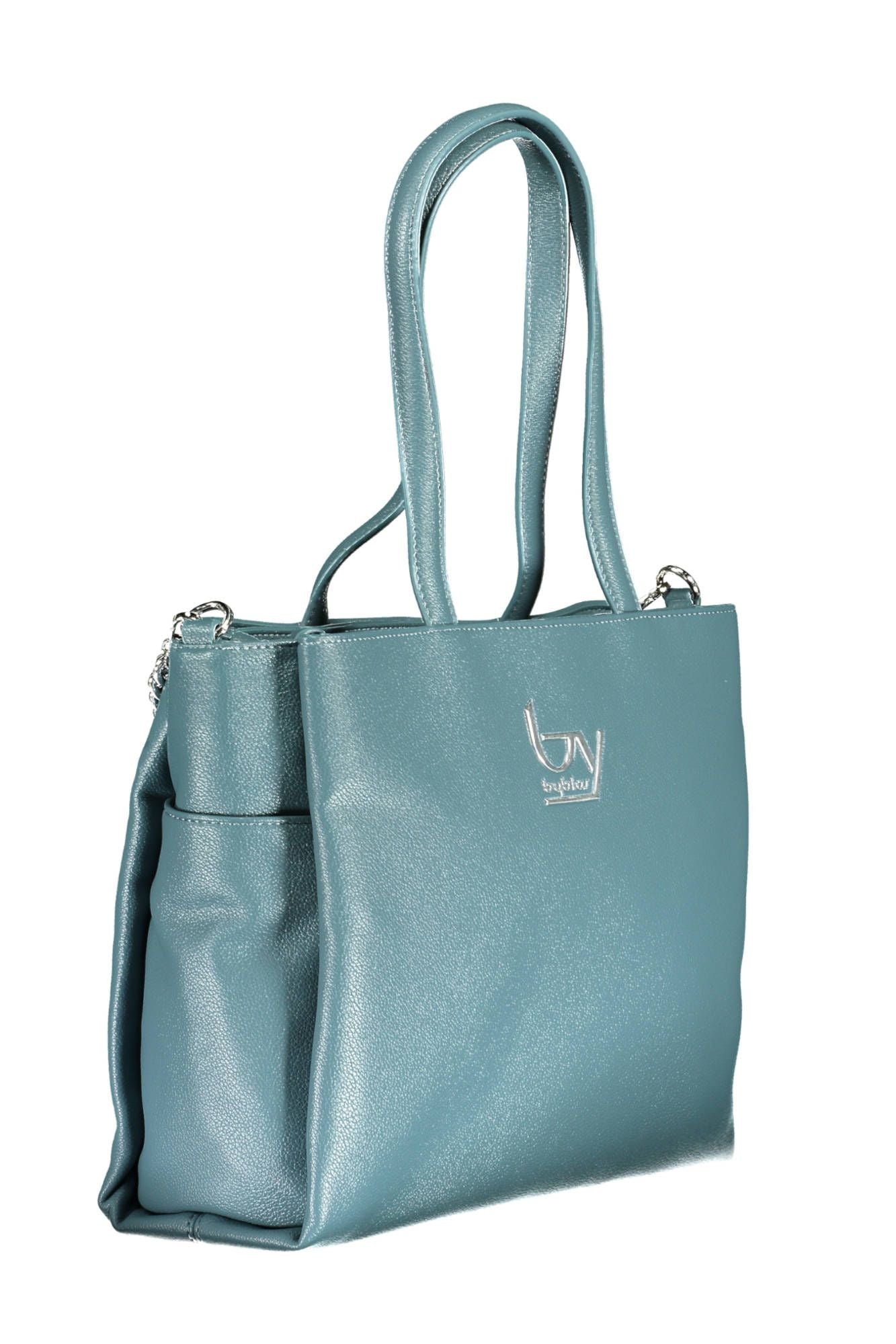 Blue Polyurethane Handbag