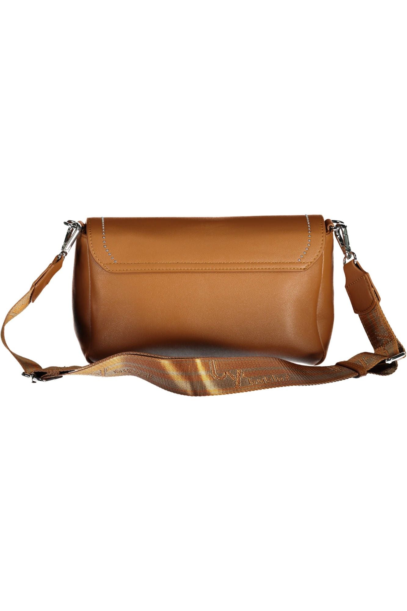 Brown Polyurethane Handbag