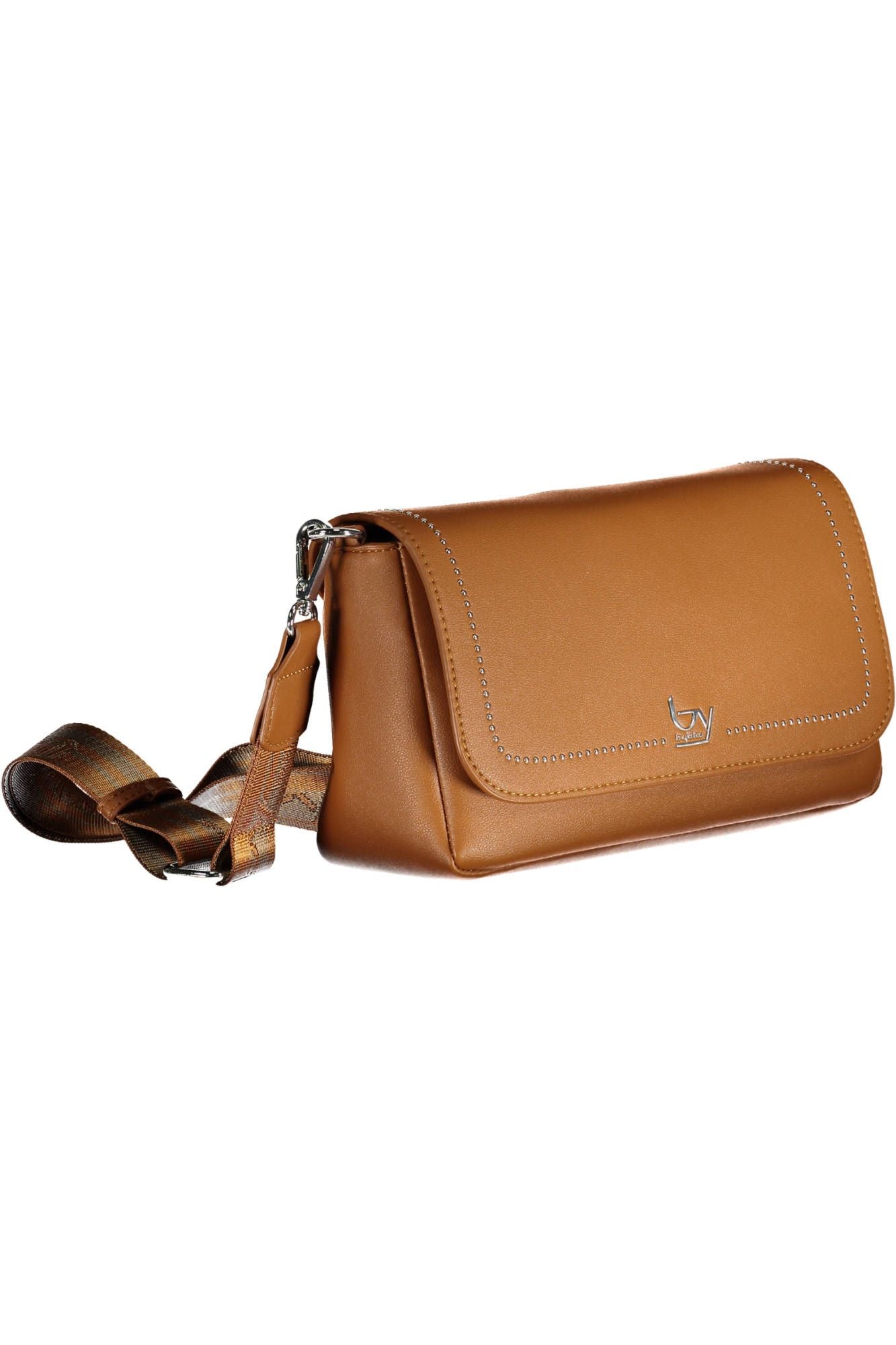 Brown Polyurethane Handbag