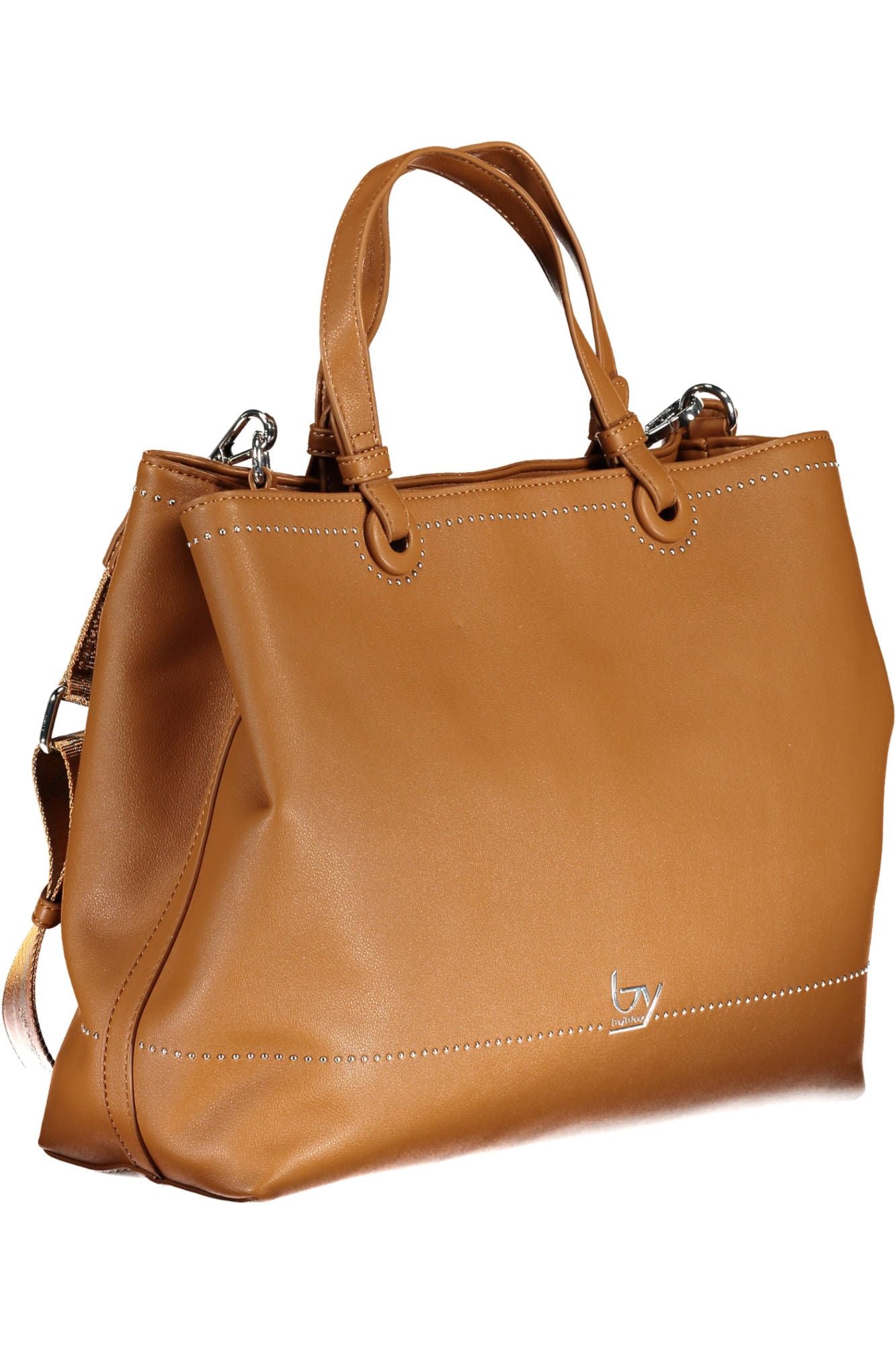 Brown Polyurethane Handbag