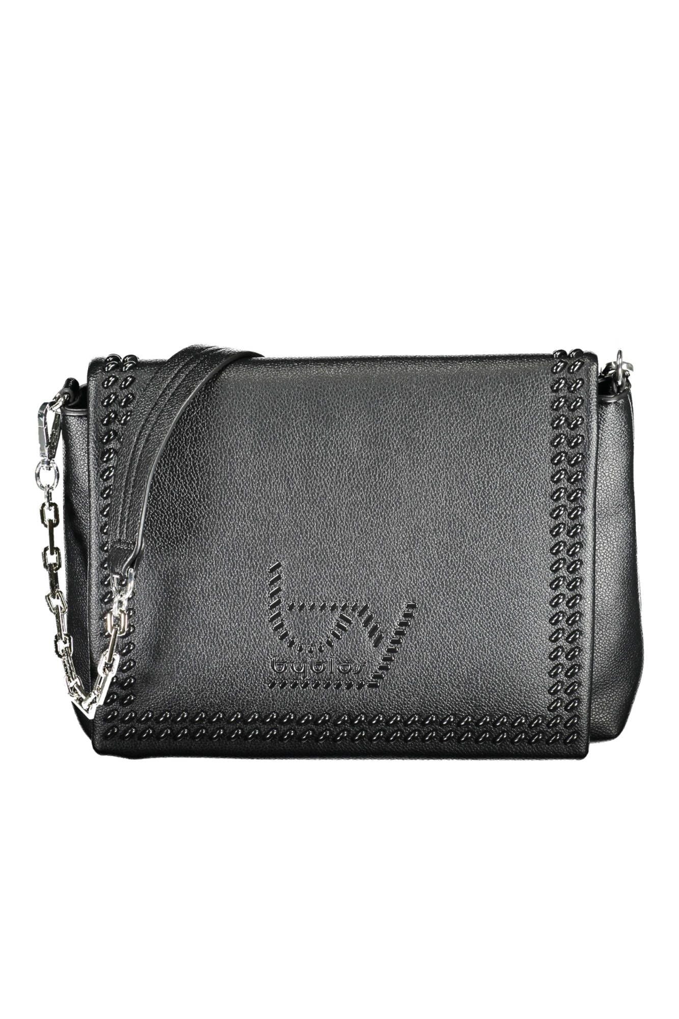 Black Polyurethane Handbag