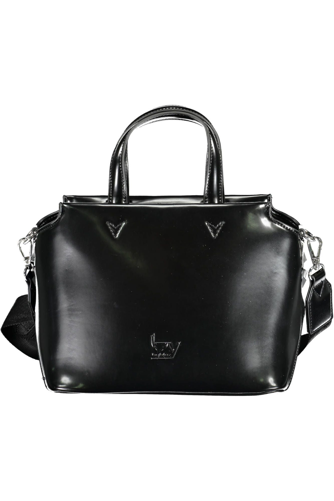 Black Polyurethane Handbag