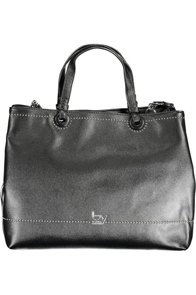 Black Polyurethane Handbag