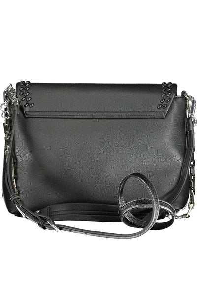 Black Polyurethane Handbag