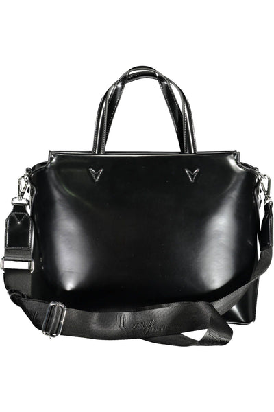 Black Polyurethane Handbag