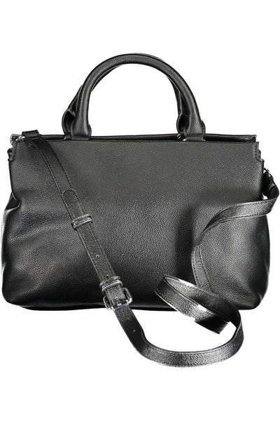 Black Polyurethane Handbag