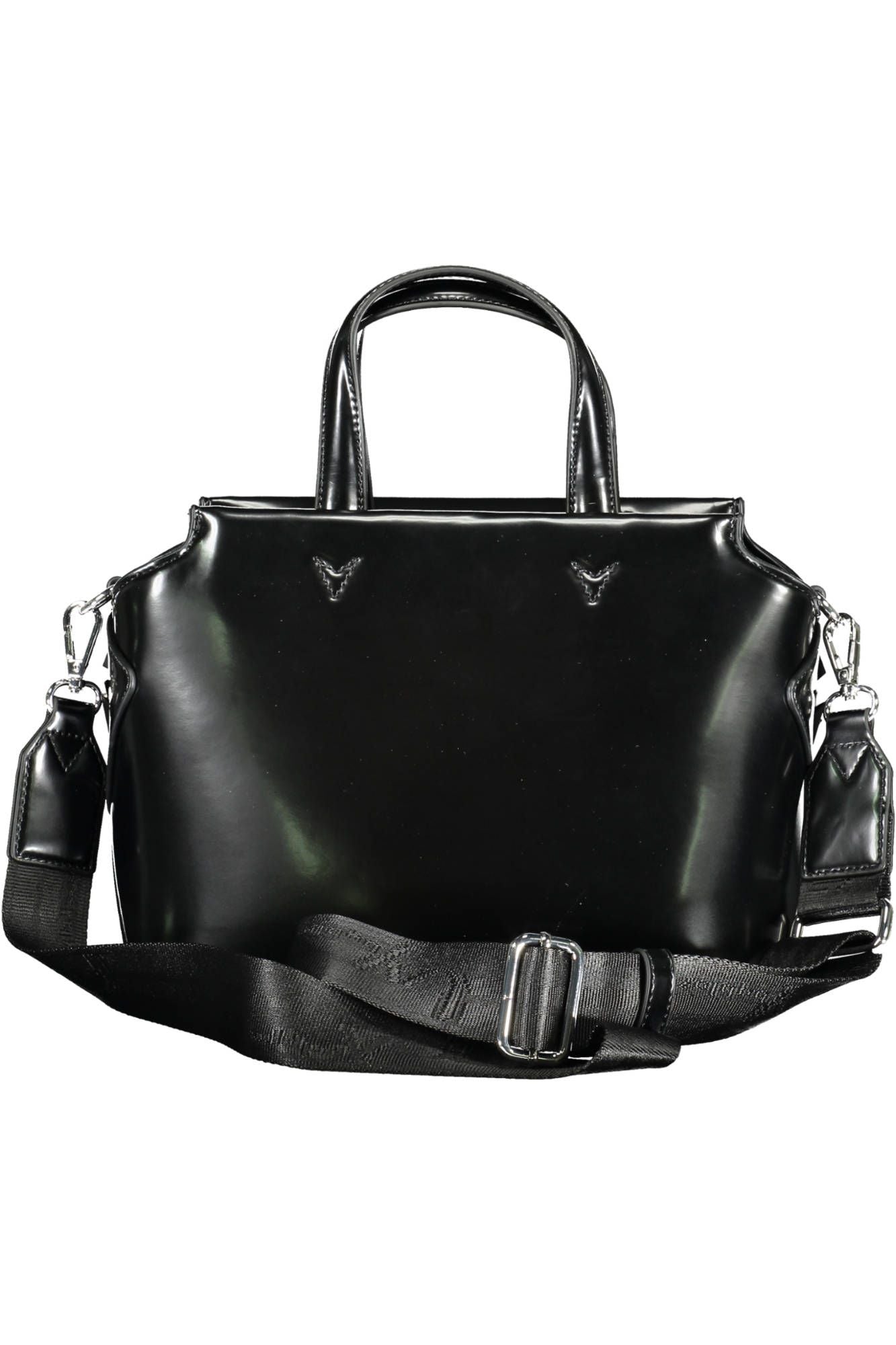 Black Polyurethane Handbag