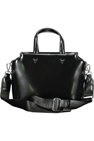 Black Polyurethane Handbag