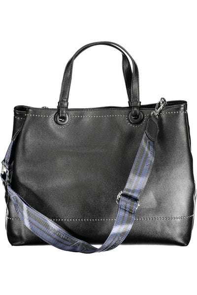 Black Polyurethane Handbag