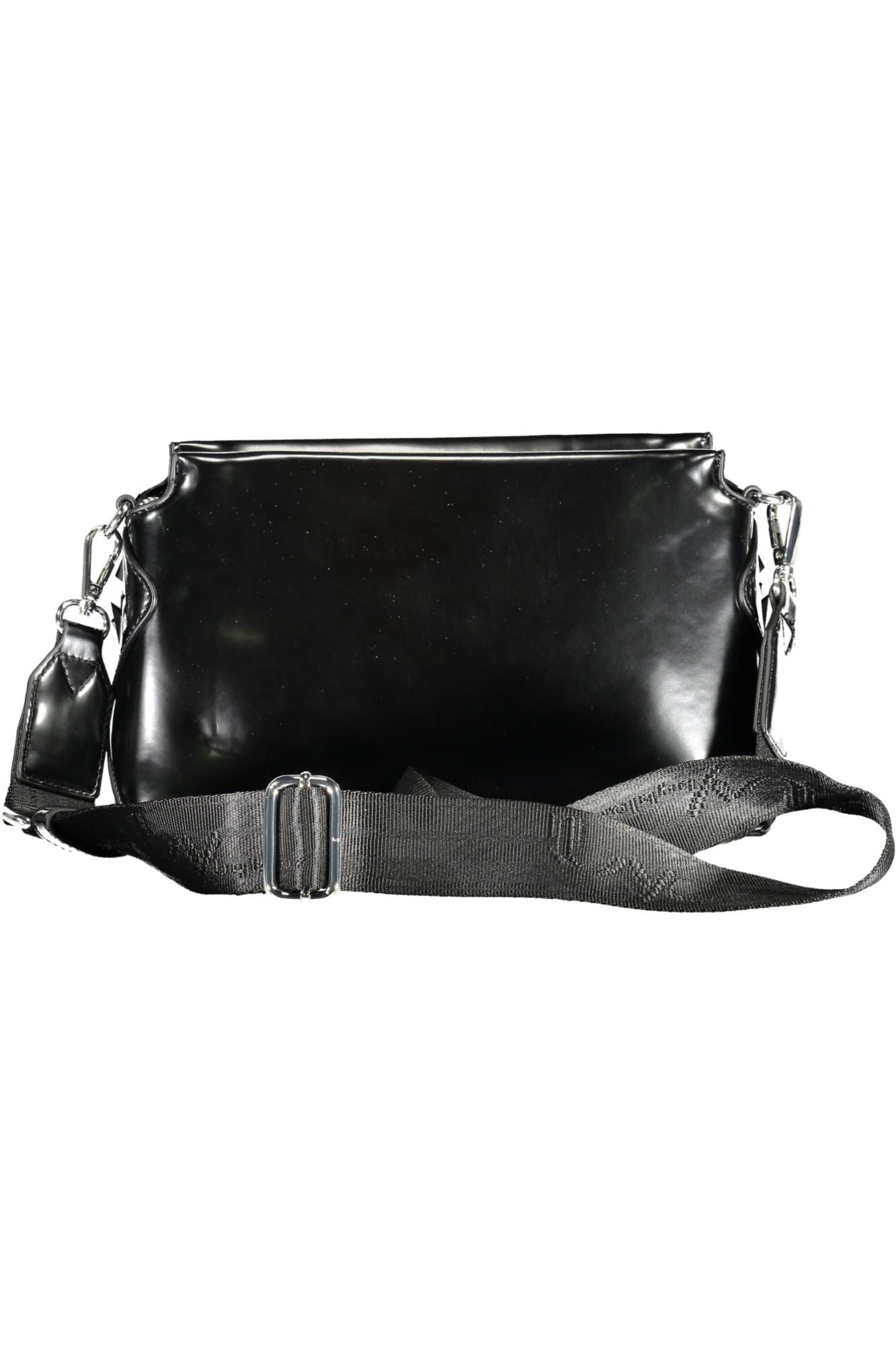 Black Polyurethane Handbag