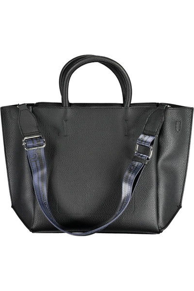 Black Polyurethane Handbag