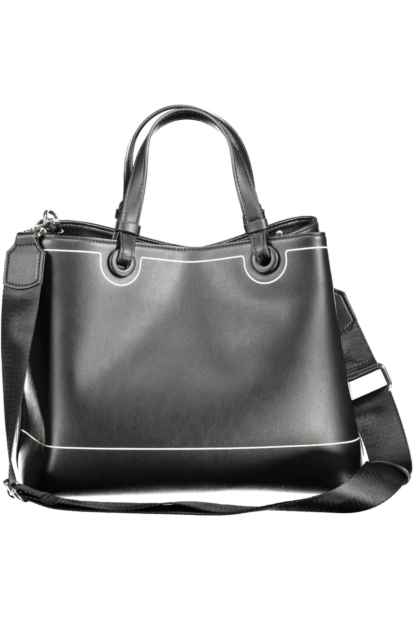 Black Polyurethane Handbag