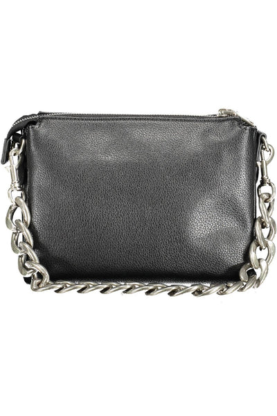 Black Polyurethane Handbag