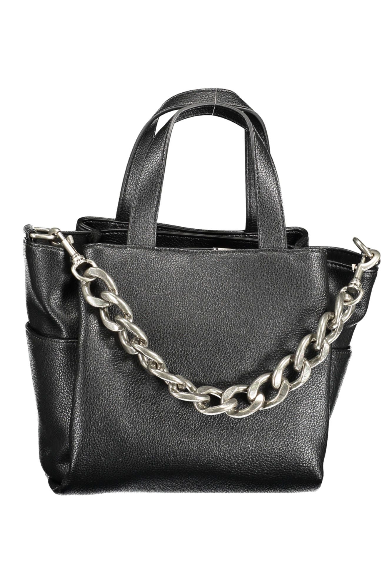 Black Polyurethane Handbag