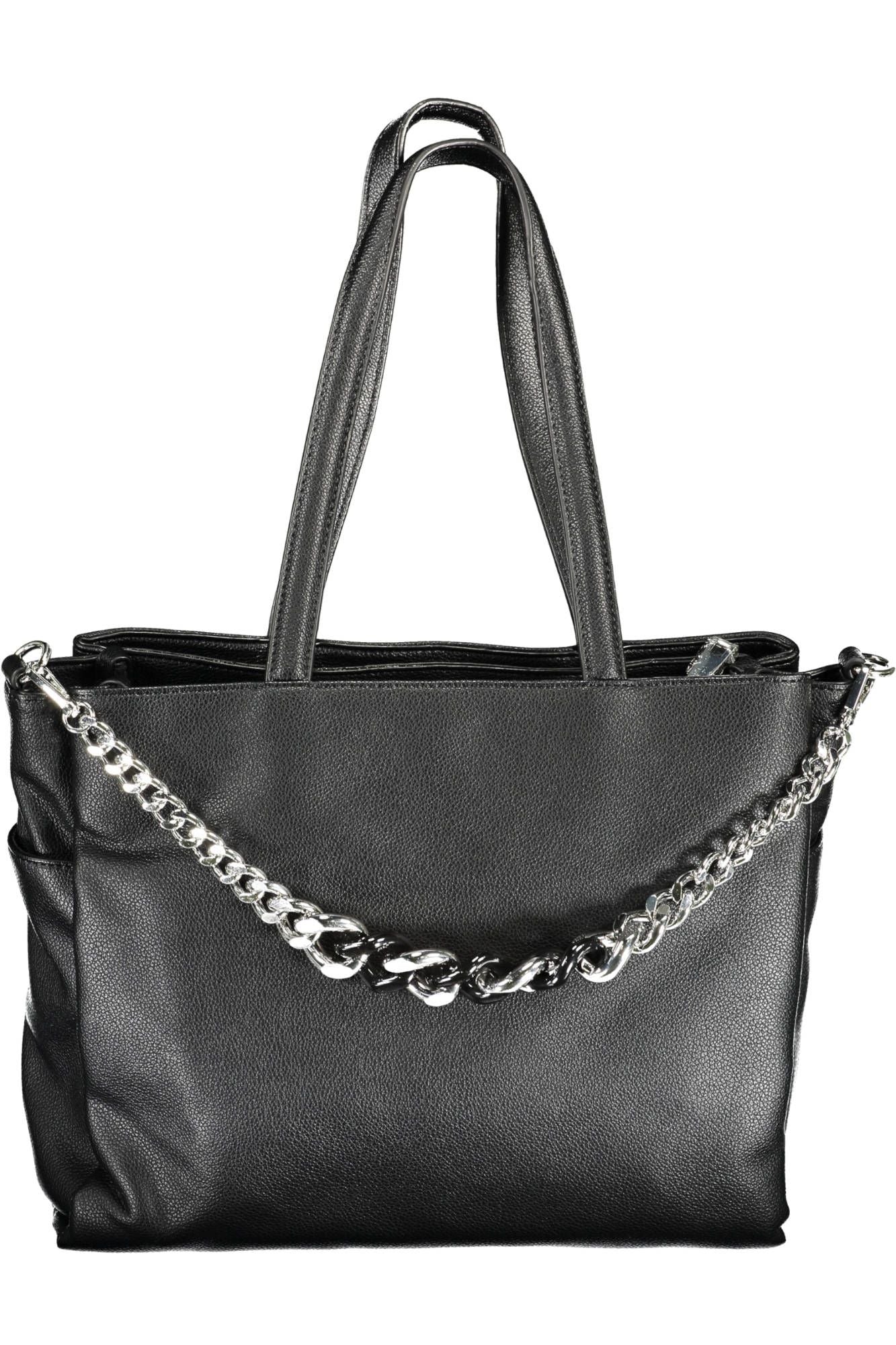 Black Polyurethane Handbag