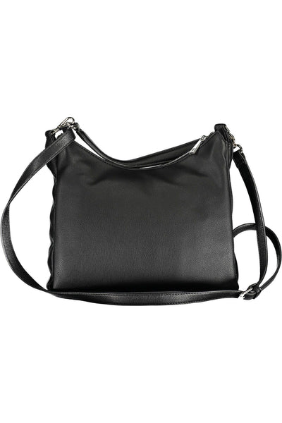 Black Polyurethane Handbag