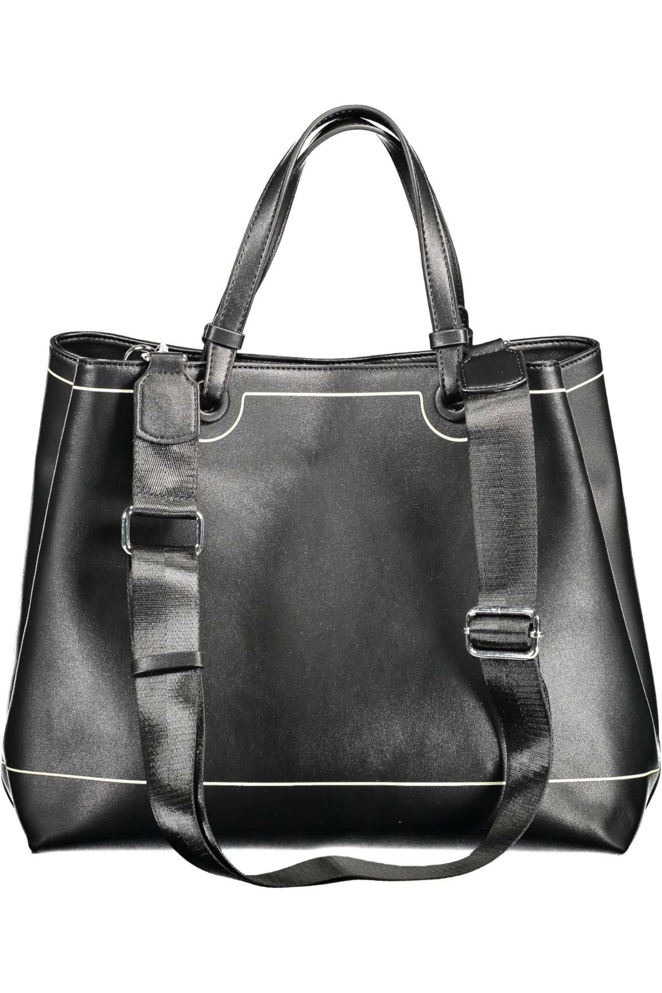 Black Polyurethane Handbag