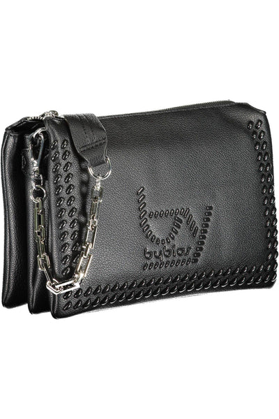 Black Polyurethane Handbag