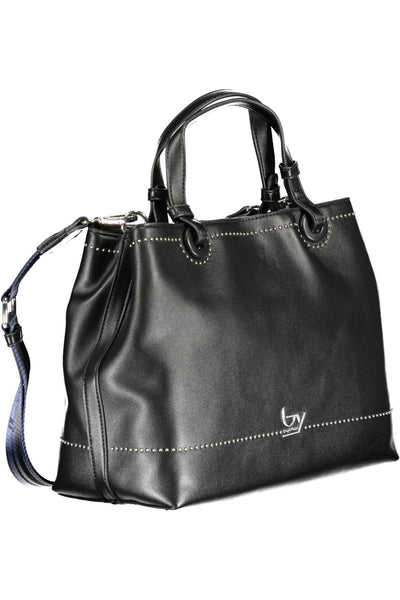 Black Polyurethane Handbag