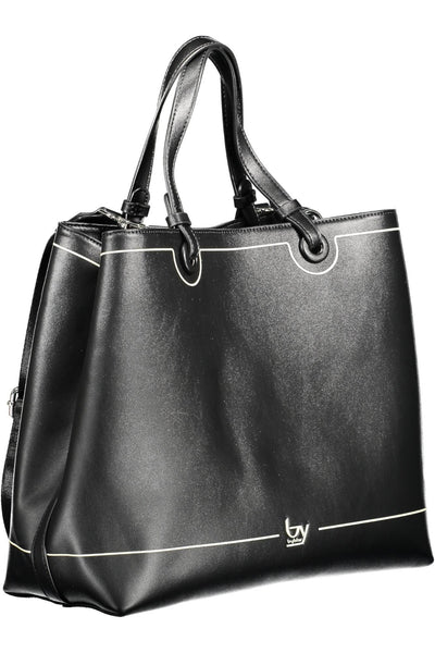 Black Polyurethane Handbag