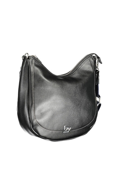 Black Polyurethane Handbag