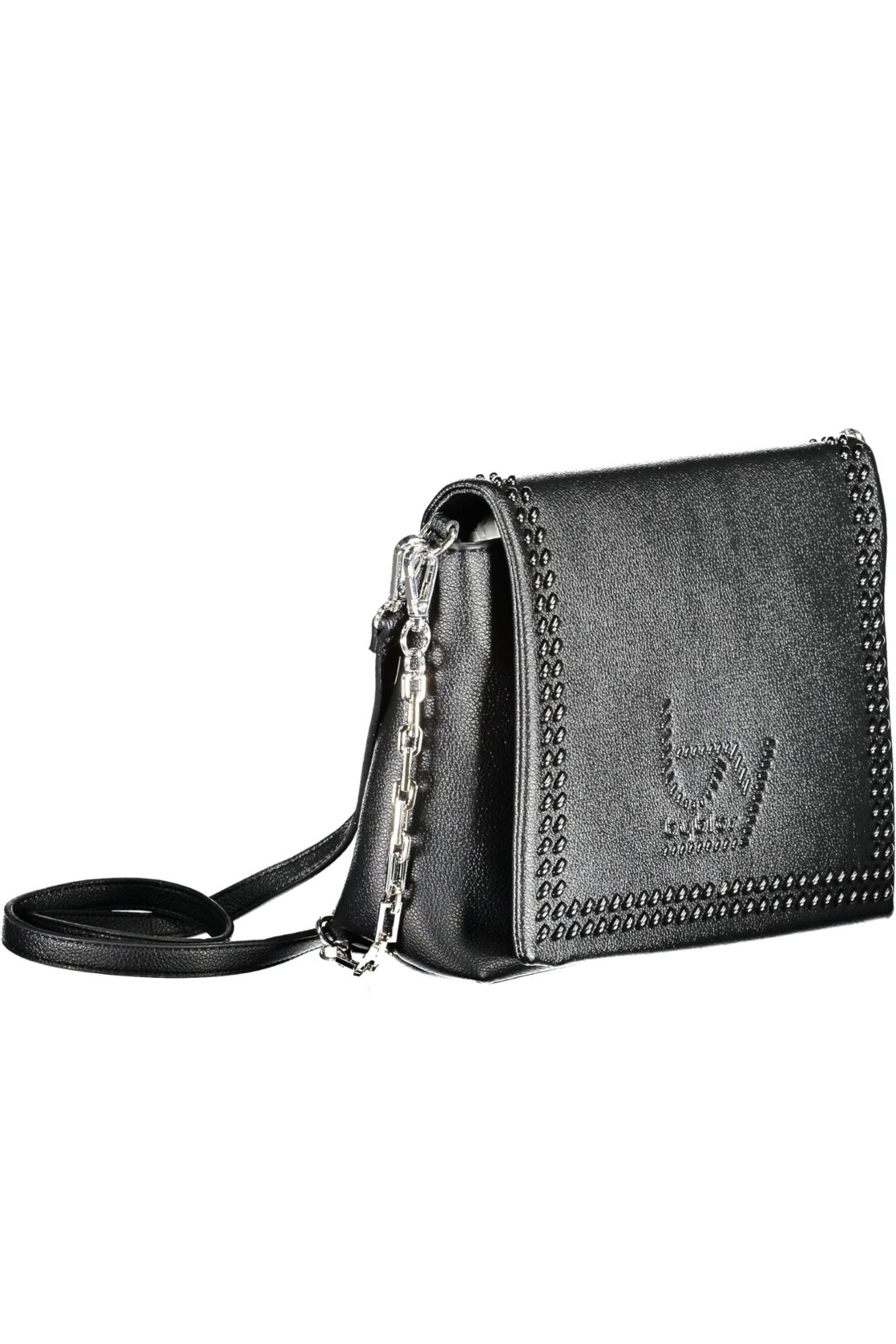 Black Polyurethane Handbag