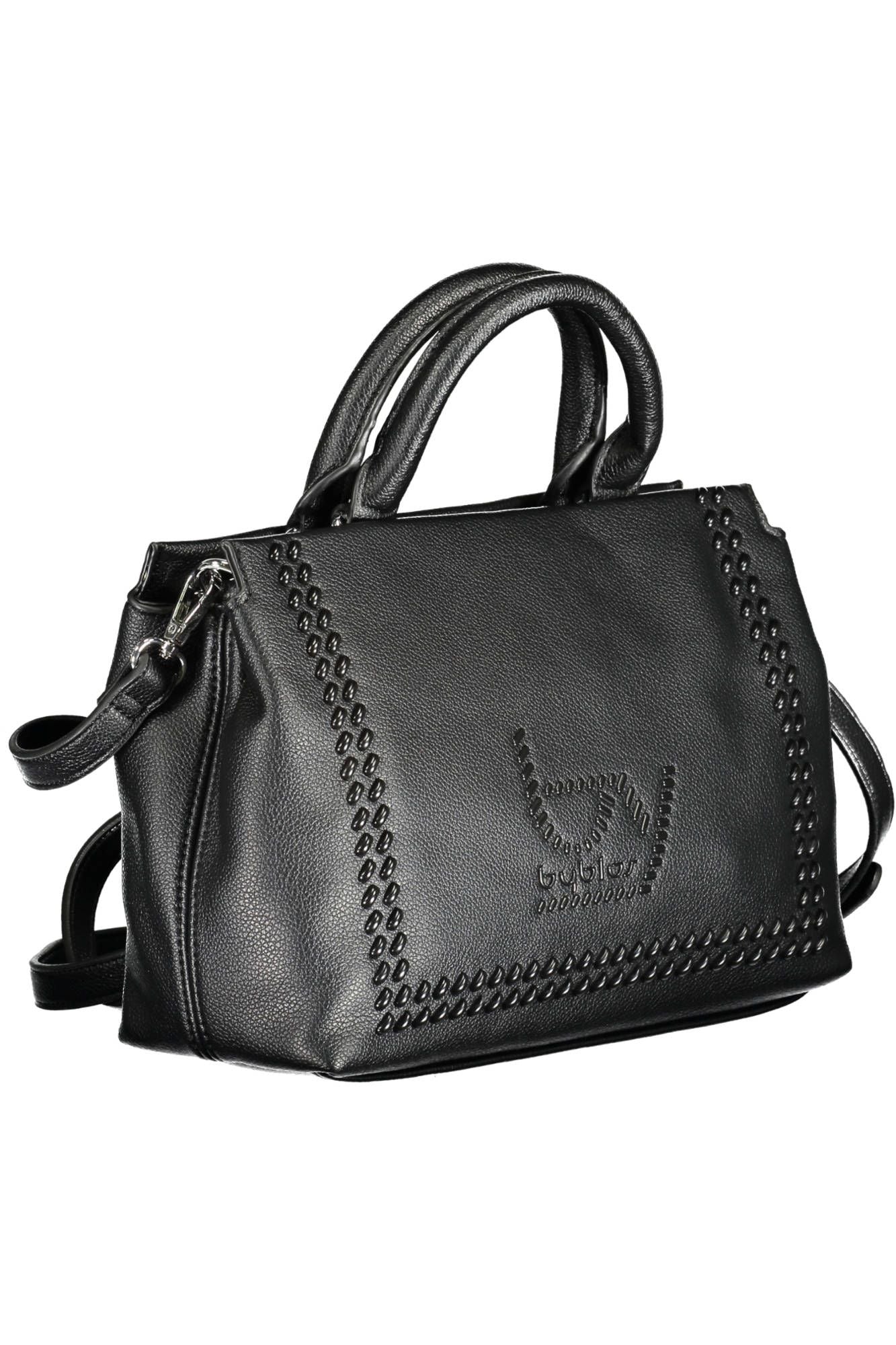 Black Polyurethane Handbag