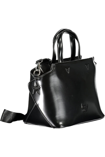 Black Polyurethane Handbag