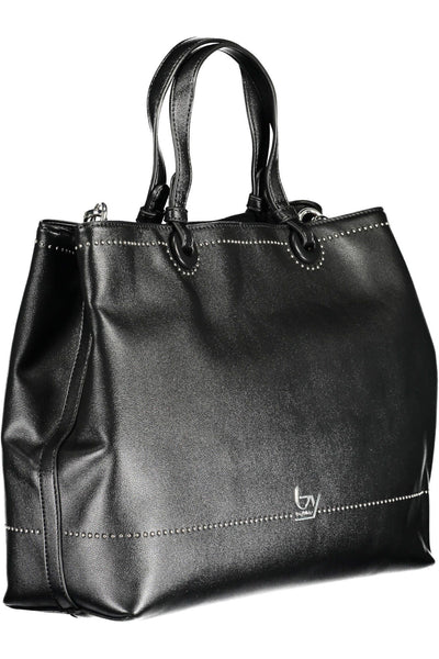 Black Polyurethane Handbag