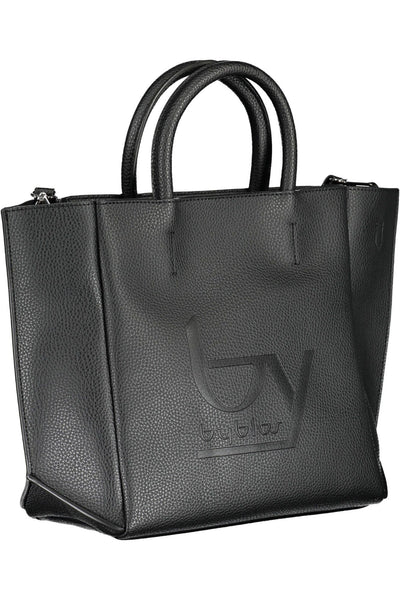 Black Polyurethane Handbag