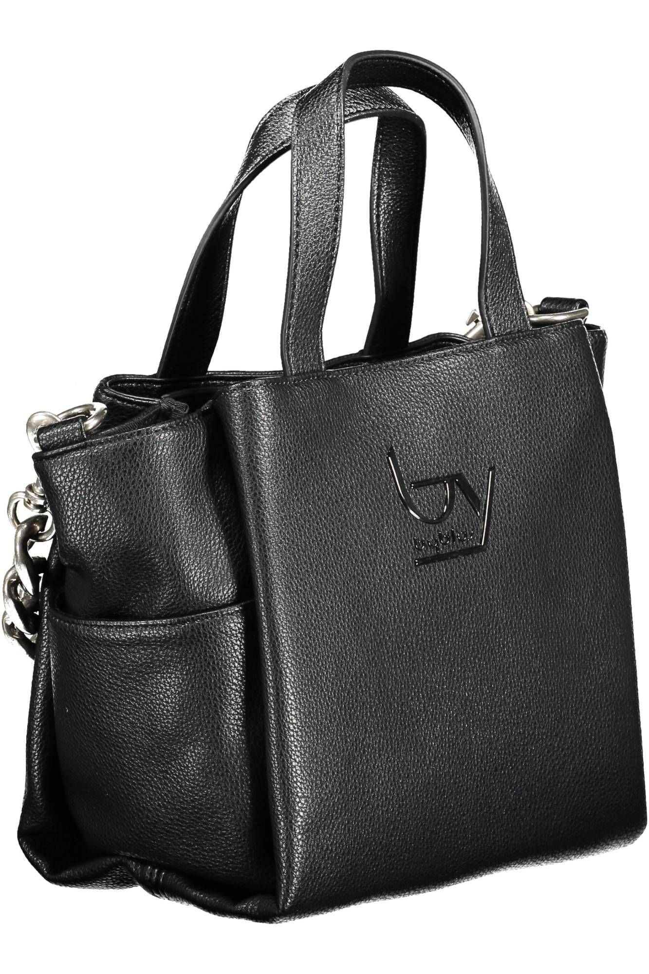 Black Polyurethane Handbag